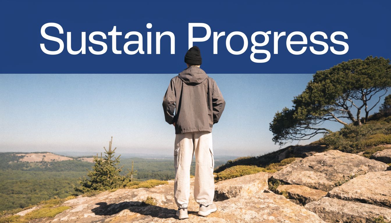 A person standing on a rocky mountain peak looking out at a scenic landscape during daytime.